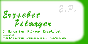 erzsebet pilmayer business card